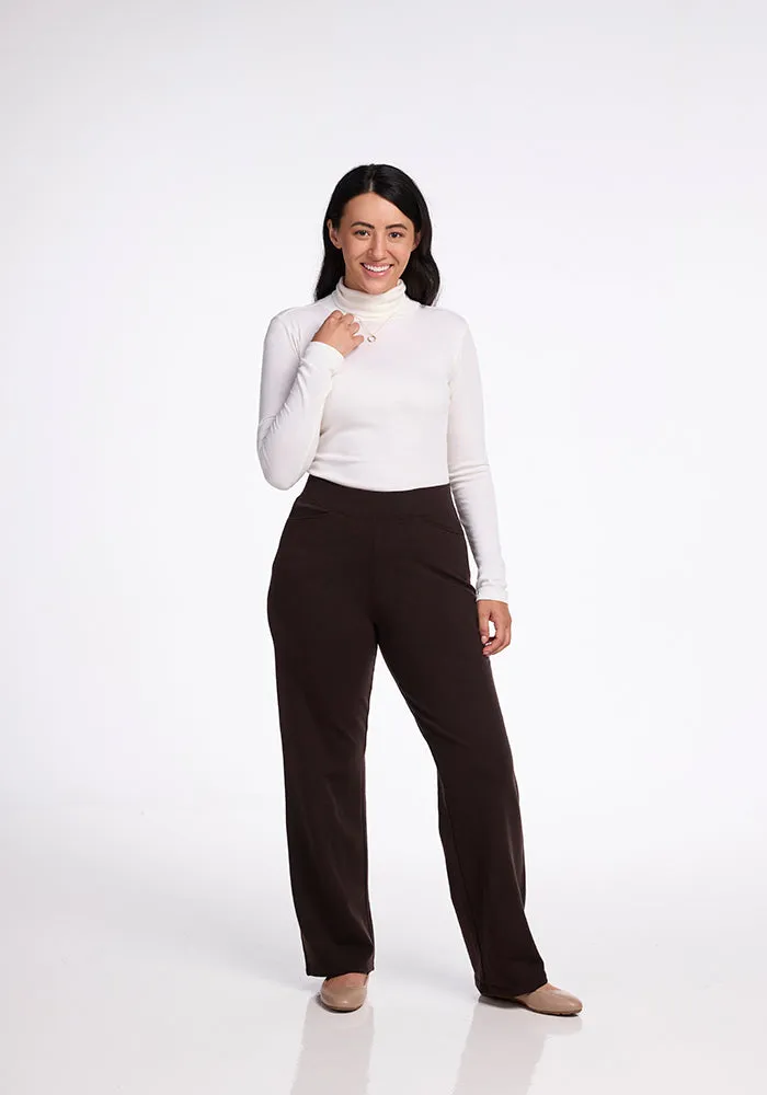 Ellie Wide Leg Pants - French Roast