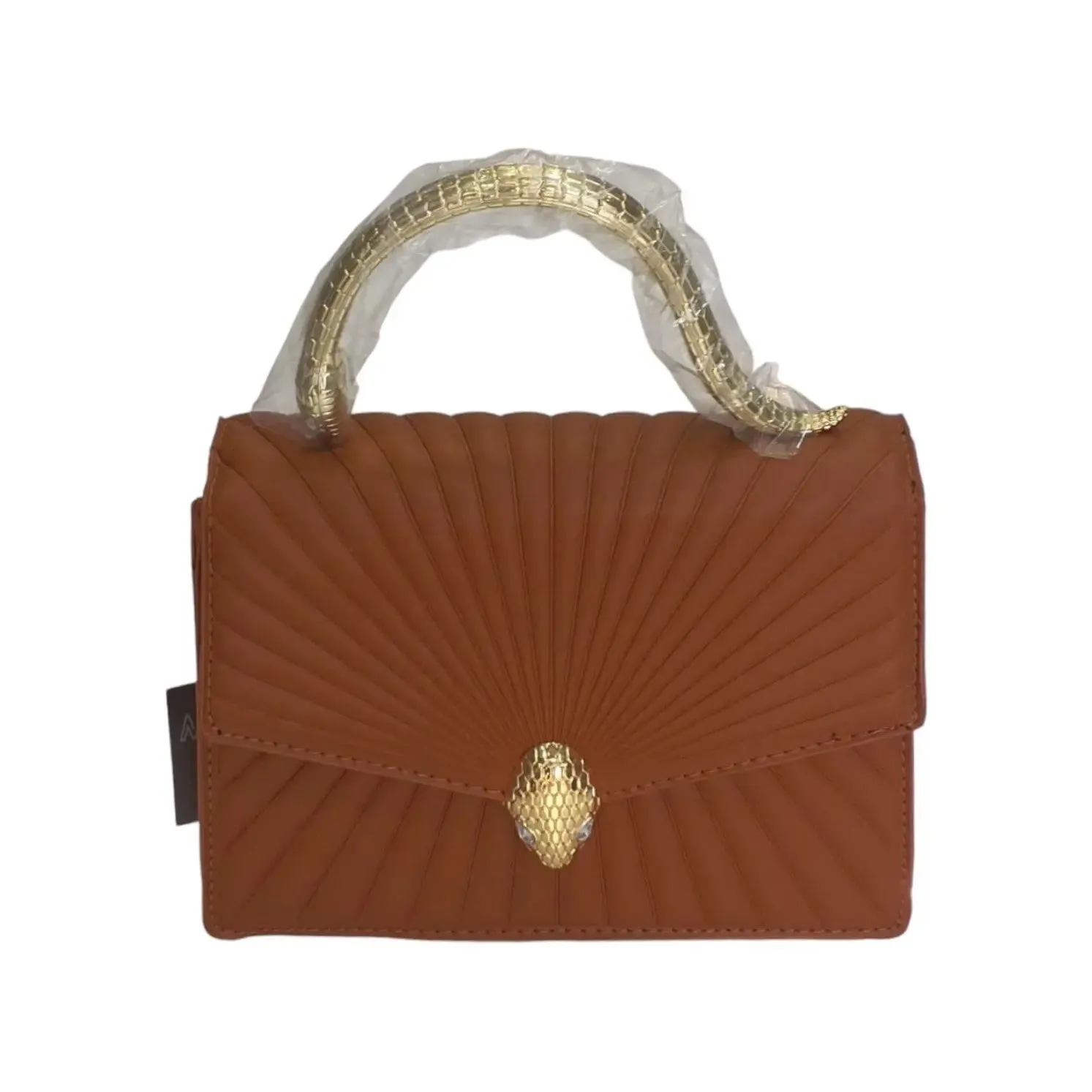 Fan-Pleated Handbag with Serpent Clasp