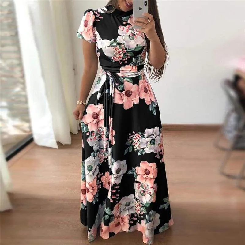 FashionSierra - Women Summer Dress Turtleneck Bandage Elegant Dresses