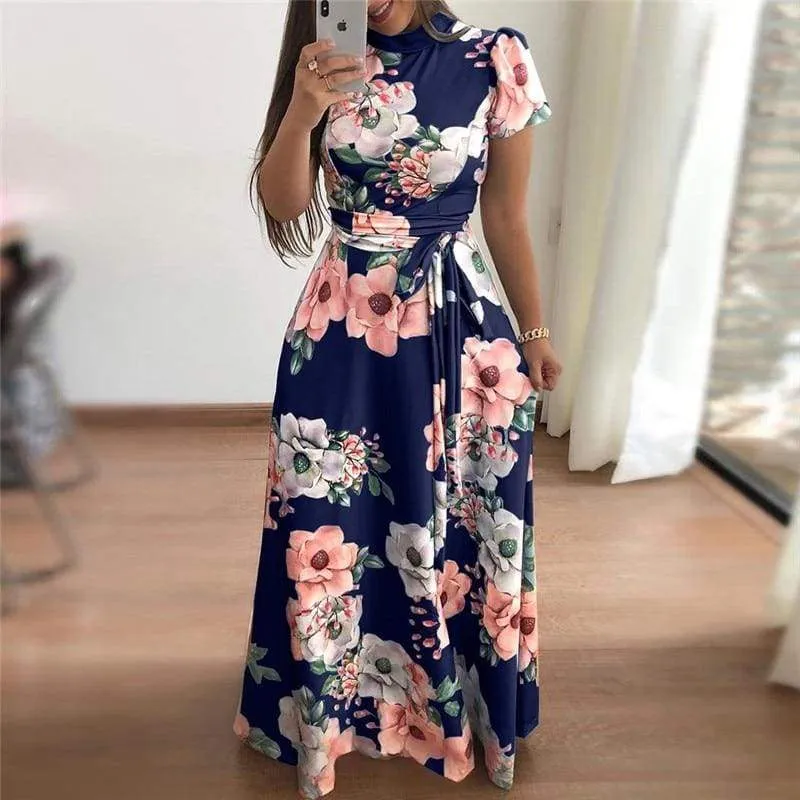 FashionSierra - Women Summer Dress Turtleneck Bandage Elegant Dresses