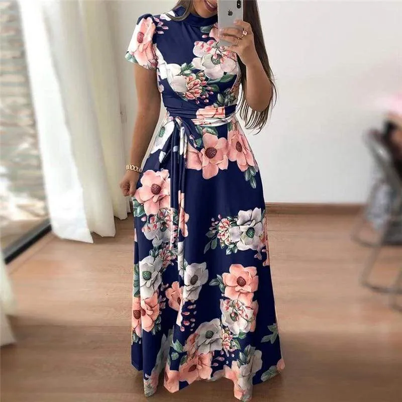 FashionSierra - Women Summer Dress Turtleneck Bandage Elegant Dresses