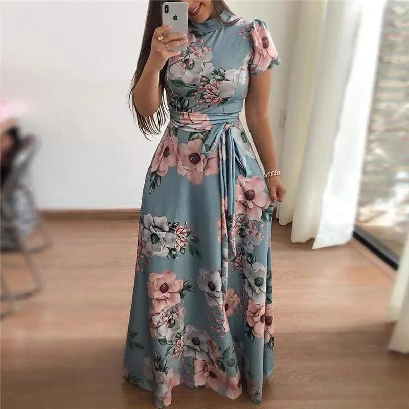 FashionSierra - Women Summer Dress Turtleneck Bandage Elegant Dresses