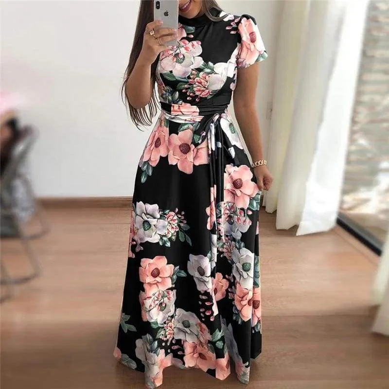 FashionSierra - Women Summer Dress Turtleneck Bandage Elegant Dresses