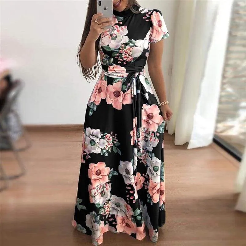 FashionSierra - Women Summer Dress Turtleneck Bandage Elegant Dresses