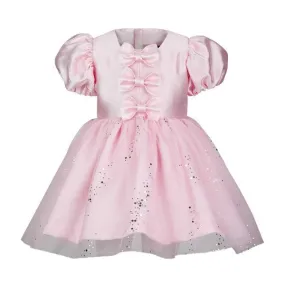 GIRLS MIKADO BALL DRESS WITH HAIRBOW - PINK
