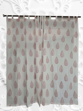 Hand-Block Print 100%Cotton Floral Curtains Drapes Bohemian Hippie Hippy Home Décor Panels