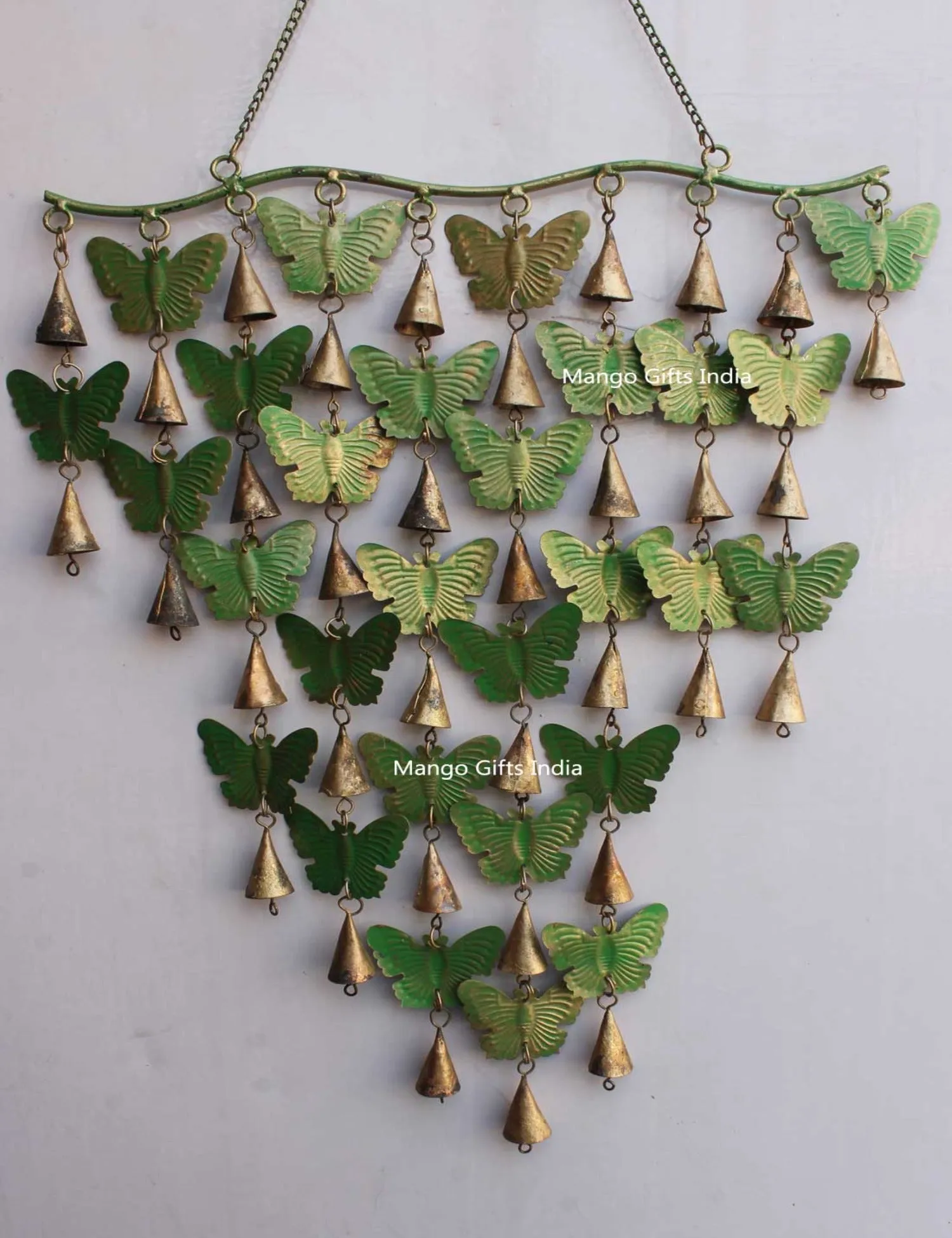 Handmade 28 Butterflies Wind chime Bells Garden Indoor Outdoor Patio Wall Décor , Bohemian Theme , Country Style Home Décor Ornaments