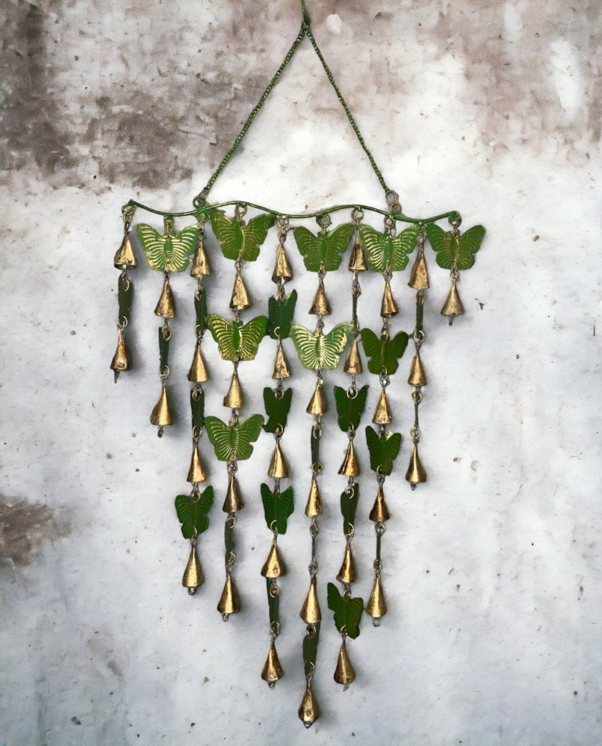 Handmade 28 Butterflies Wind chime Bells Garden Indoor Outdoor Patio Wall Décor , Bohemian Theme , Country Style Home Décor Ornaments