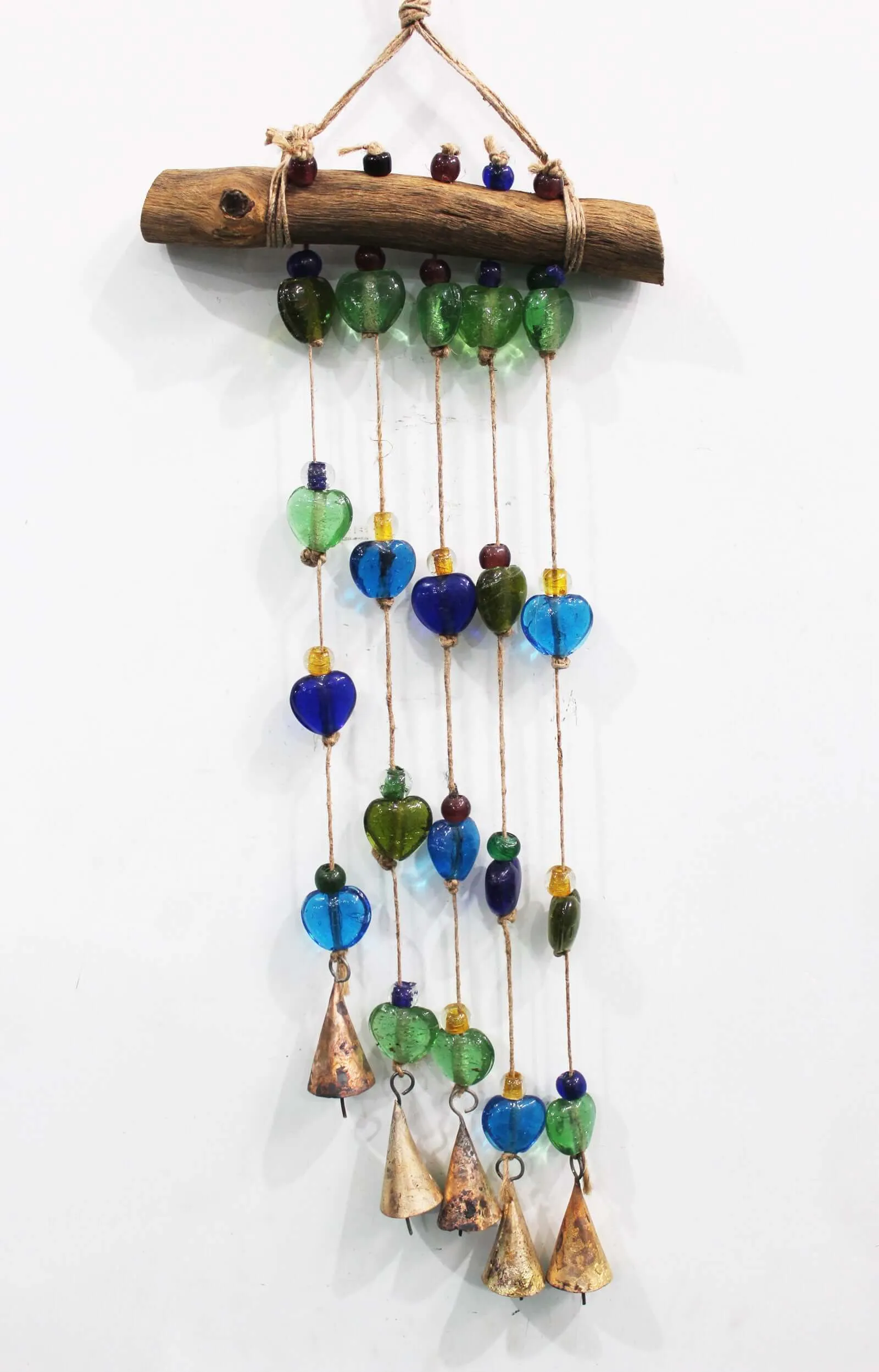 Handmade Boho Garden Hanging Chime Sun catcher Multi colour Beaded Windchime