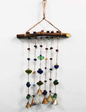 Handmade Boho Garden Hanging Chime Sun catcher Multi colour Beaded Windchime