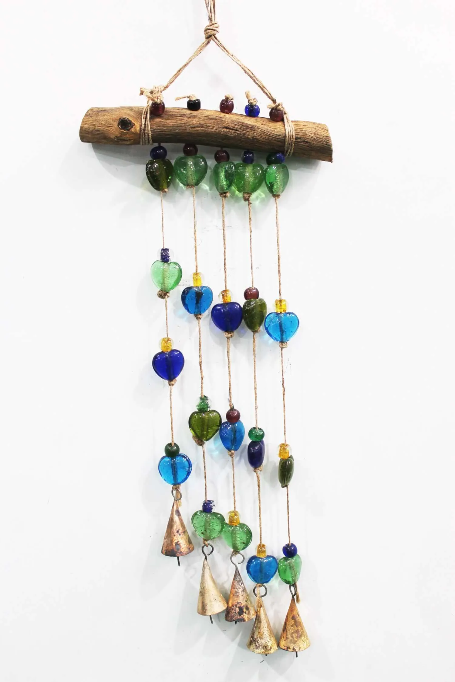 Handmade Boho Garden Hanging Chime Sun catcher Multi colour Beaded Windchime