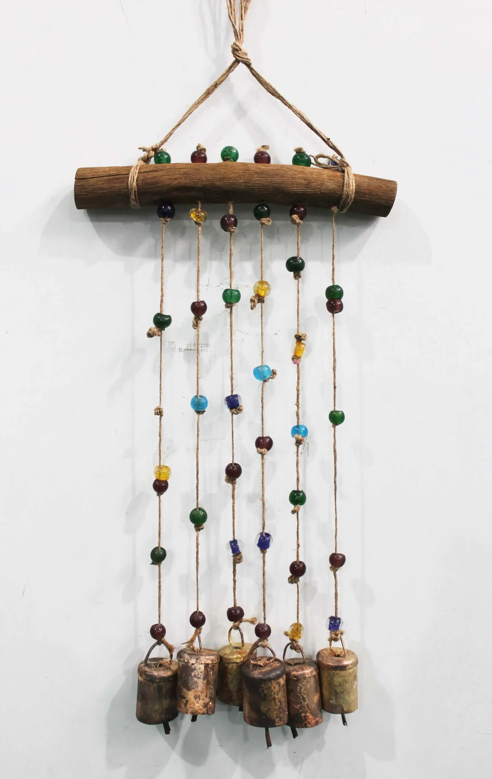 Handmade Boho Garden Hanging Chime Sun catcher Multi colour Beaded Windchime