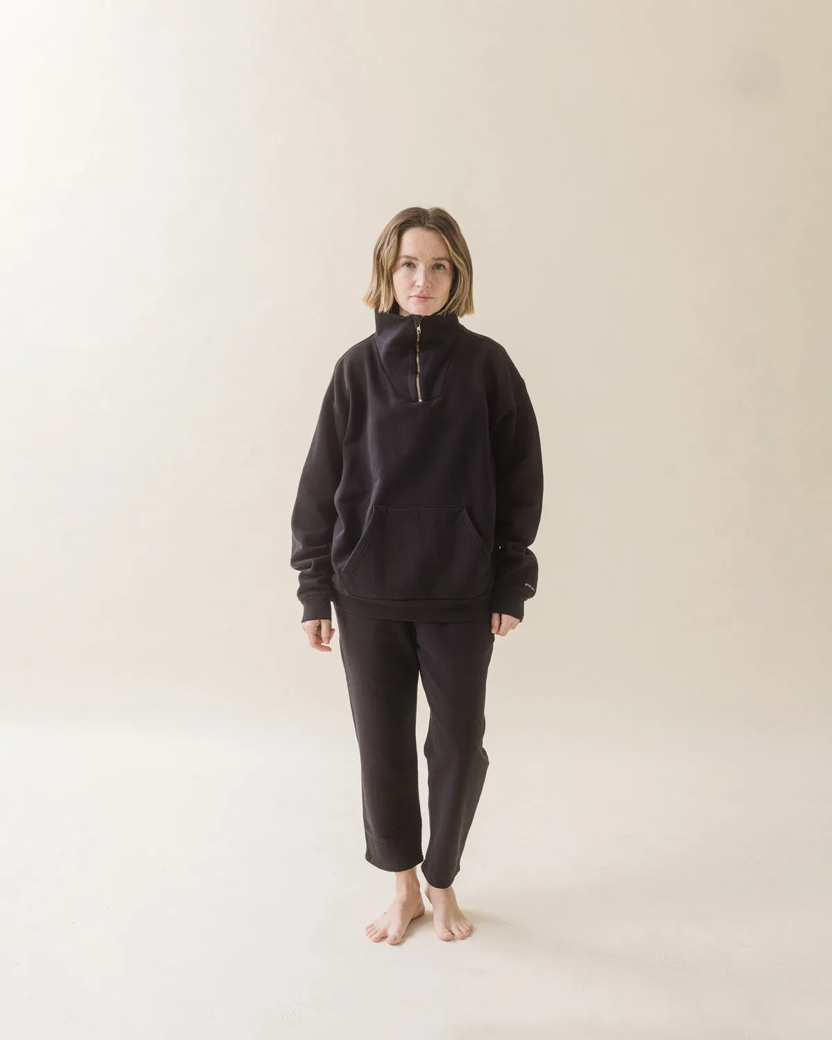 Haus Organic Cotton Fleece Quarter Zip Pullover - Final Sale