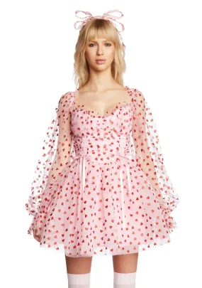Heavenly Affair Babydoll Dress - Pink