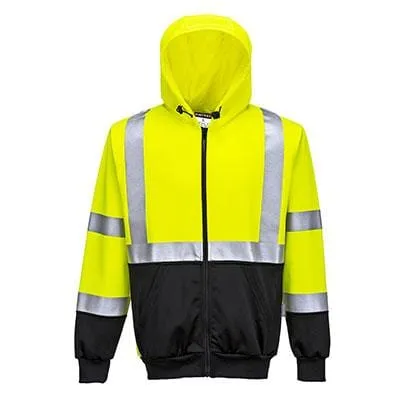 Hi-Vis Two-Tone Zipped Hoodie - All Sizes