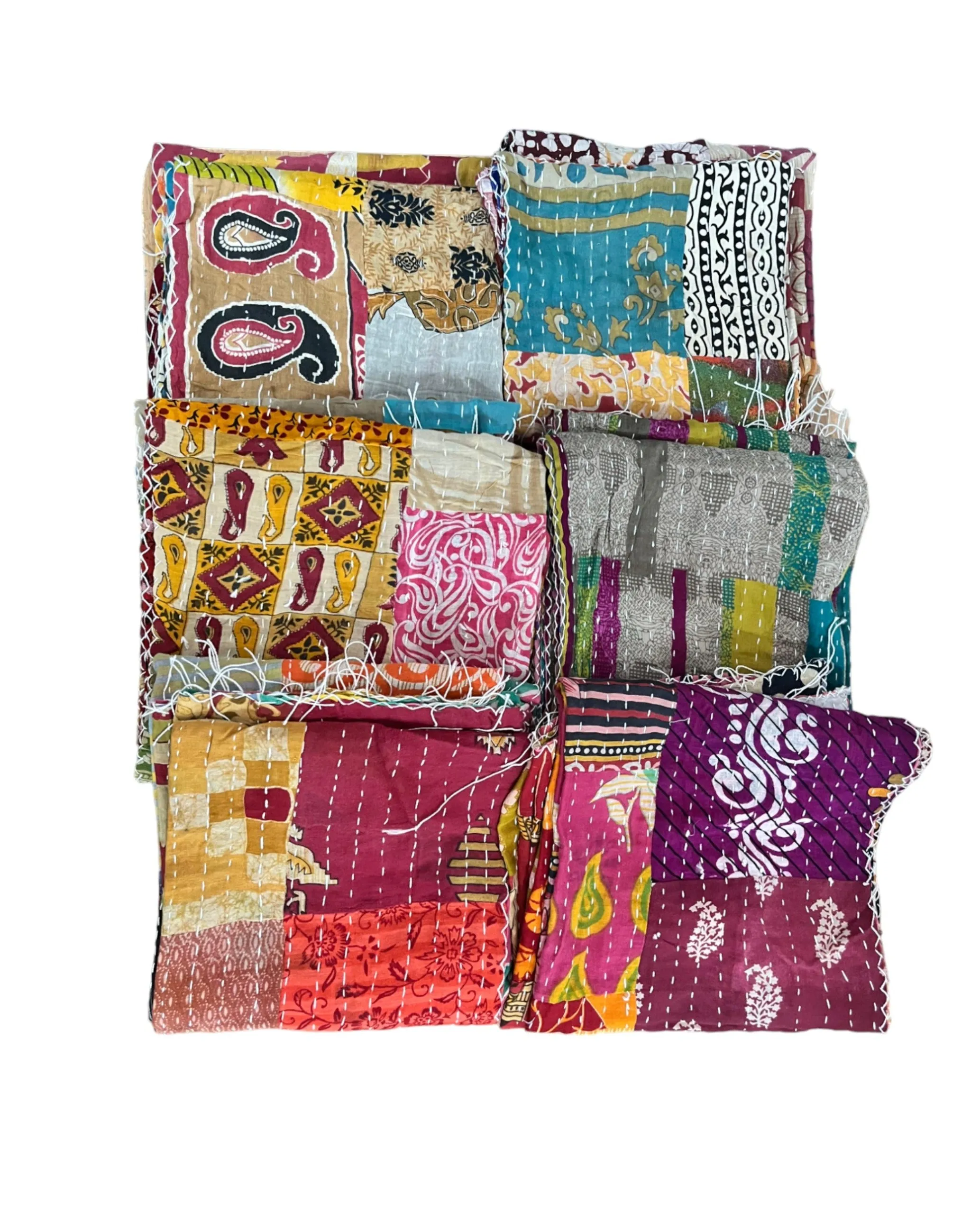 Kantha 100%cotton vintage scarf wrap sari scarf reversible stole Women Fashion Accessories