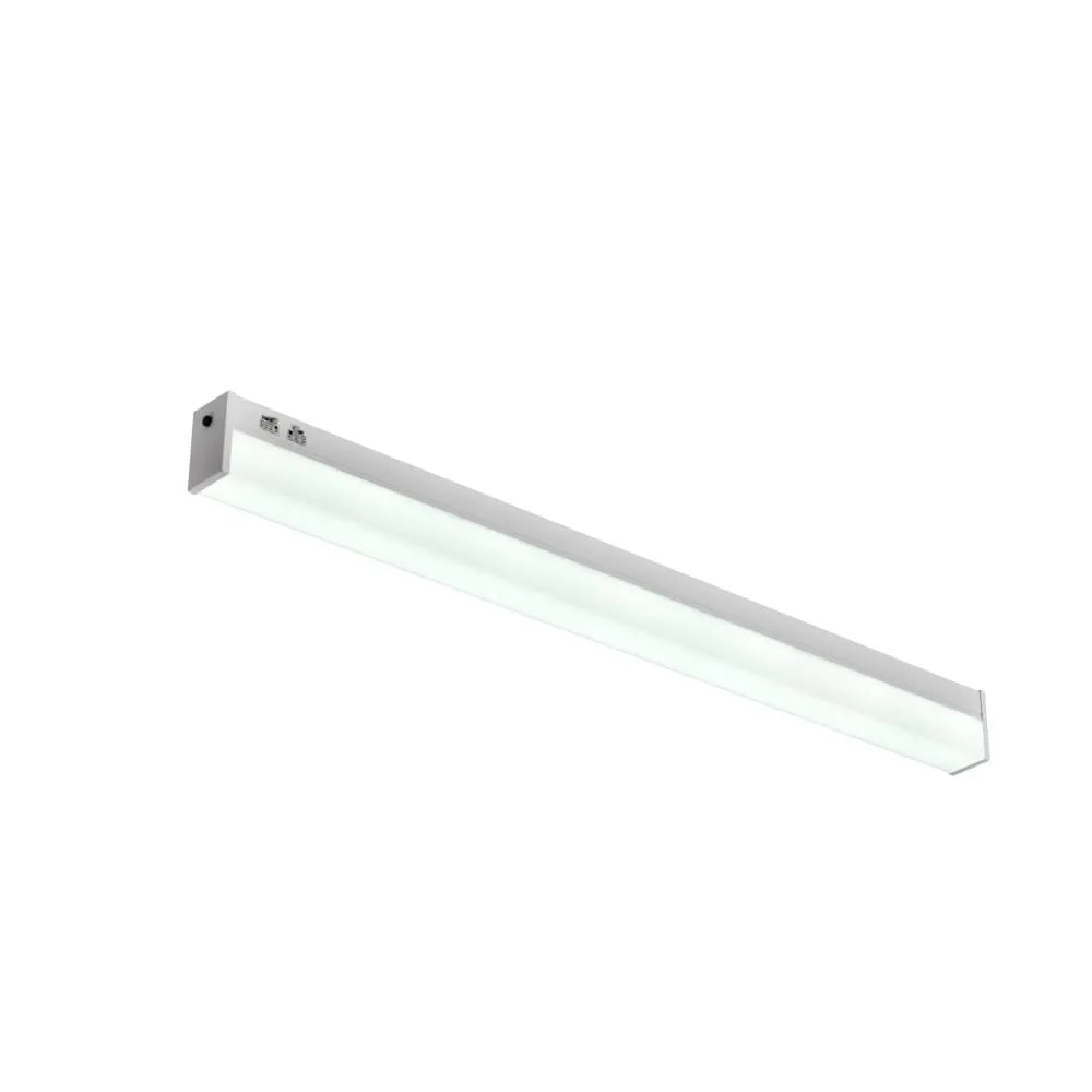 Linear pendant light linkable wattage selectable CCT selectable 2ft 4ft 8ft emergency back up and Bluetooth sensor technology