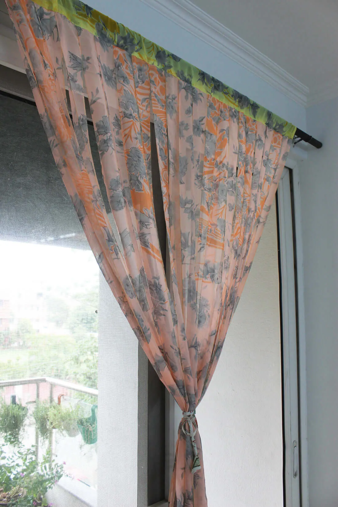 Mango Gifts New Indain Silk Sari Fabric Strip Doorway Curtain Bohemian Theme Hippy Hippie Gypsy Bohemian Decor