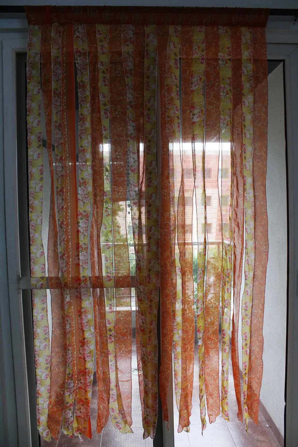 Mango Gifts New Indain Silk Sari Fabric Strip Doorway Curtain Bohemian Theme Hippy Hippie Gypsy Bohemian Decor