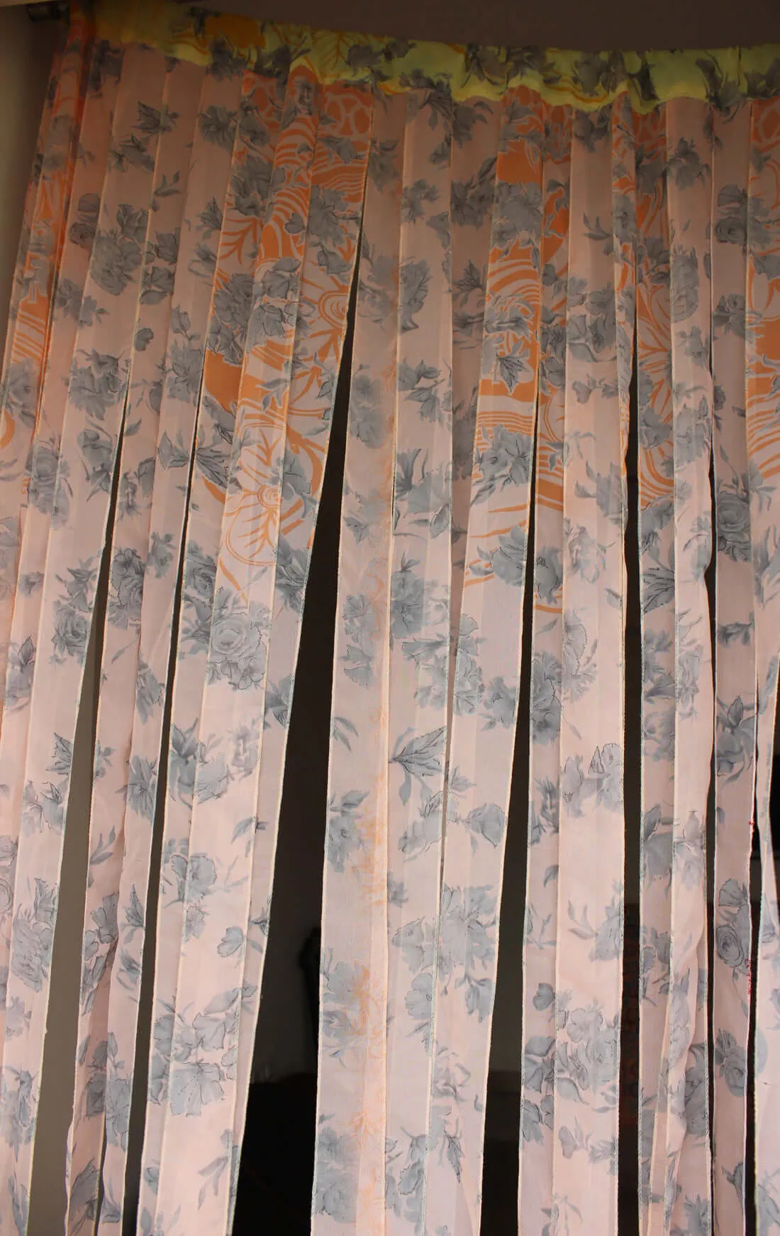 Mango Gifts New Indain Silk Sari Fabric Strip Doorway Curtain Bohemian Theme Hippy Hippie Gypsy Bohemian Decor