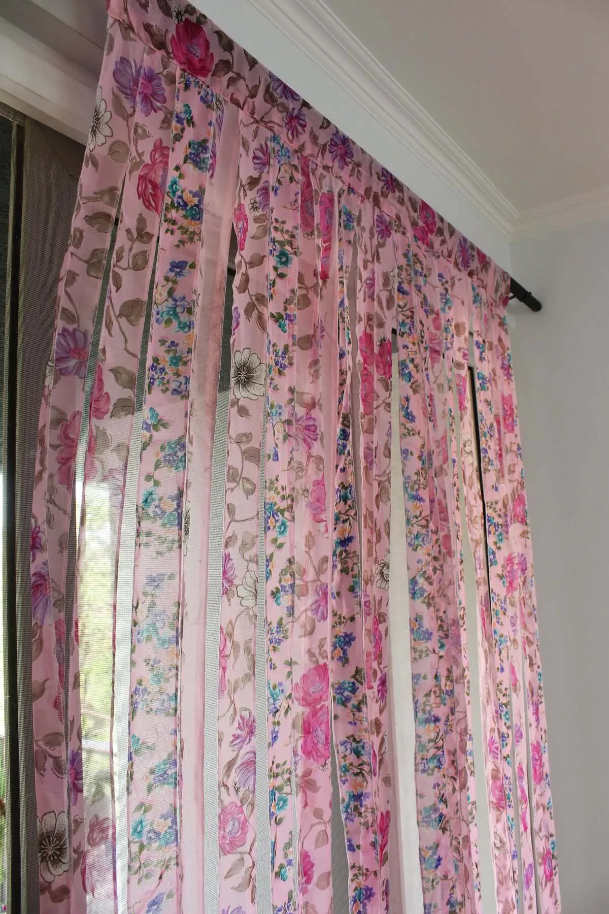 Mango Gifts New Indain Silk Sari Fabric Strip Doorway Curtain Bohemian Theme Hippy Hippie Gypsy Bohemian Decor