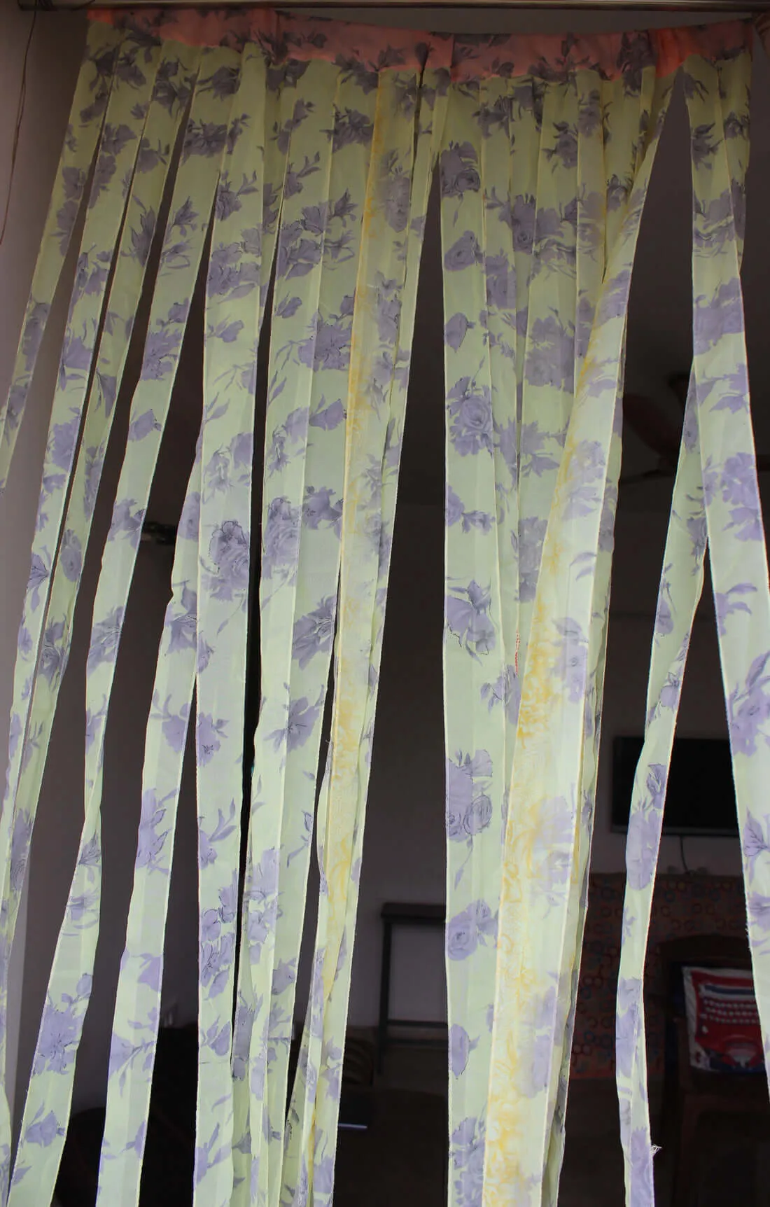 Mango Gifts New Indain Silk Sari Fabric Strip Doorway Curtain Bohemian Theme Hippy Hippie Gypsy Bohemian Decor