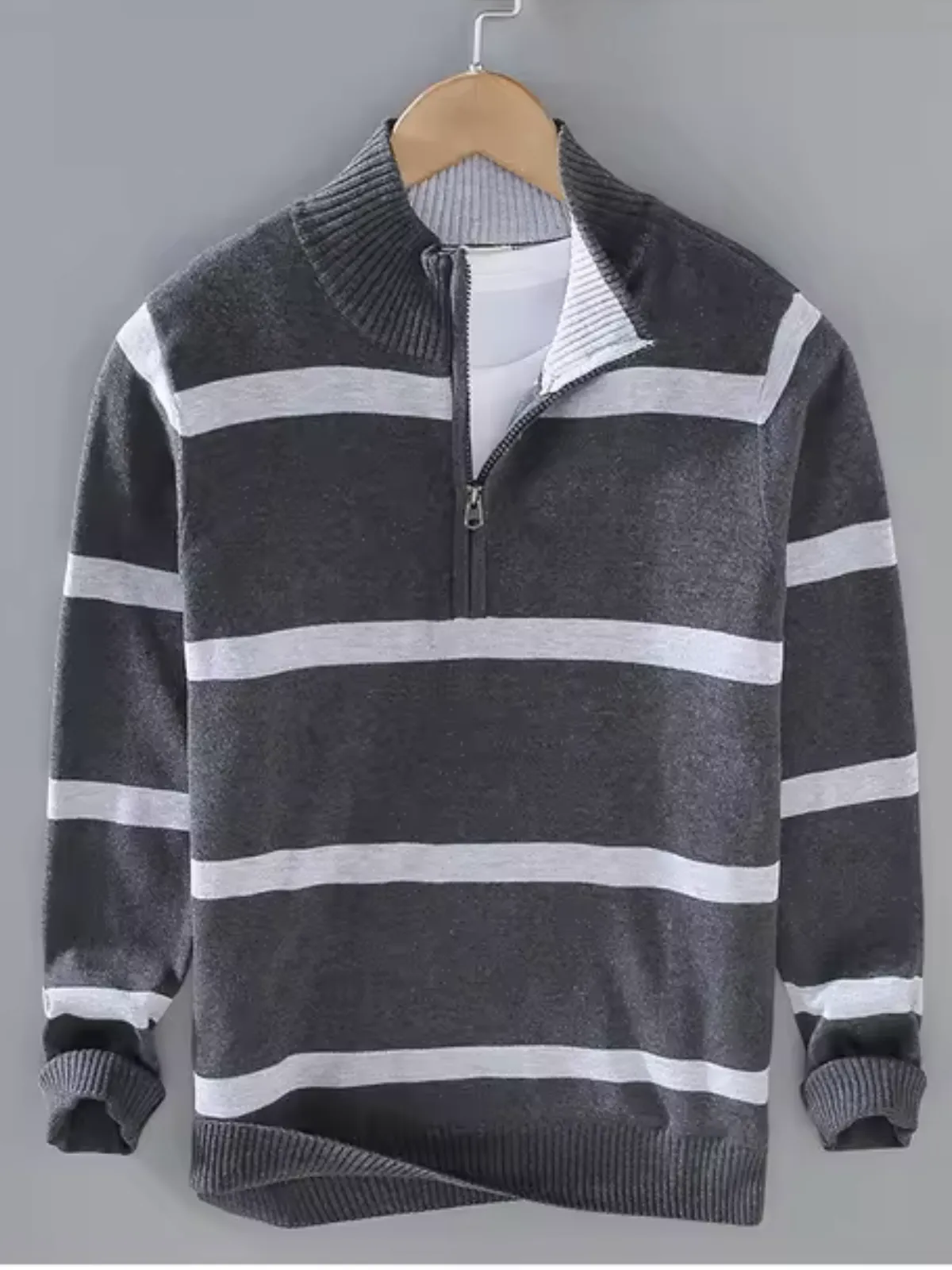 Men's Comfortable Cotton Zip Jumper for Everyday Wear | Ideal for Autumn/Winter Everyday Wear