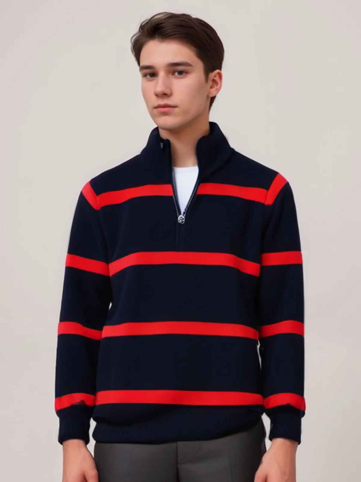 Men's Comfortable Cotton Zip Jumper for Everyday Wear | Ideal for Autumn/Winter Everyday Wear