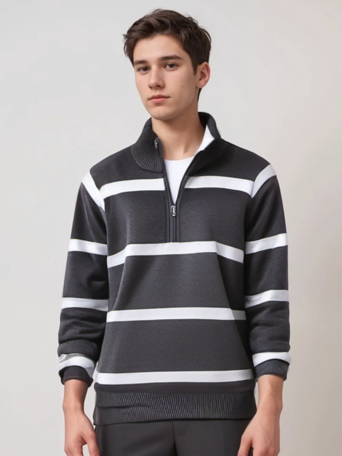 Men's Comfortable Cotton Zip Jumper for Everyday Wear | Ideal for Autumn/Winter Everyday Wear