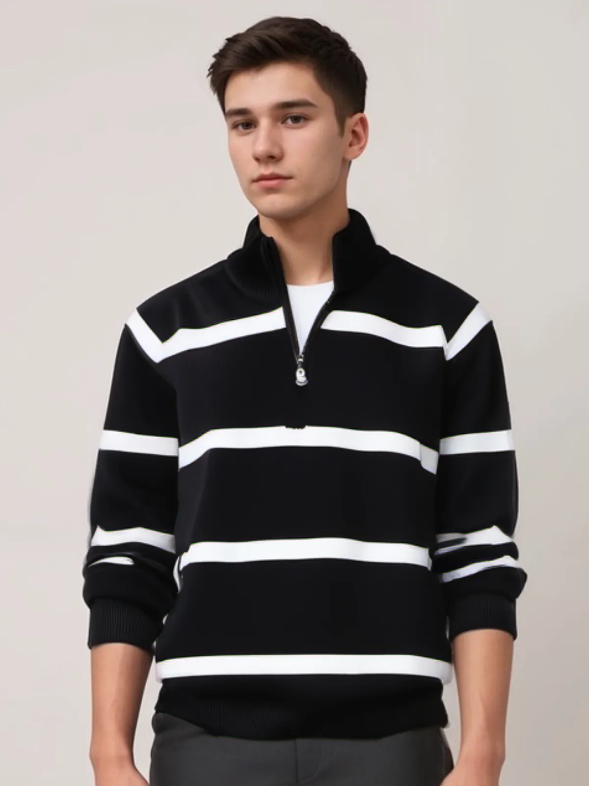 Men's Comfortable Cotton Zip Jumper for Everyday Wear | Ideal for Autumn/Winter Everyday Wear