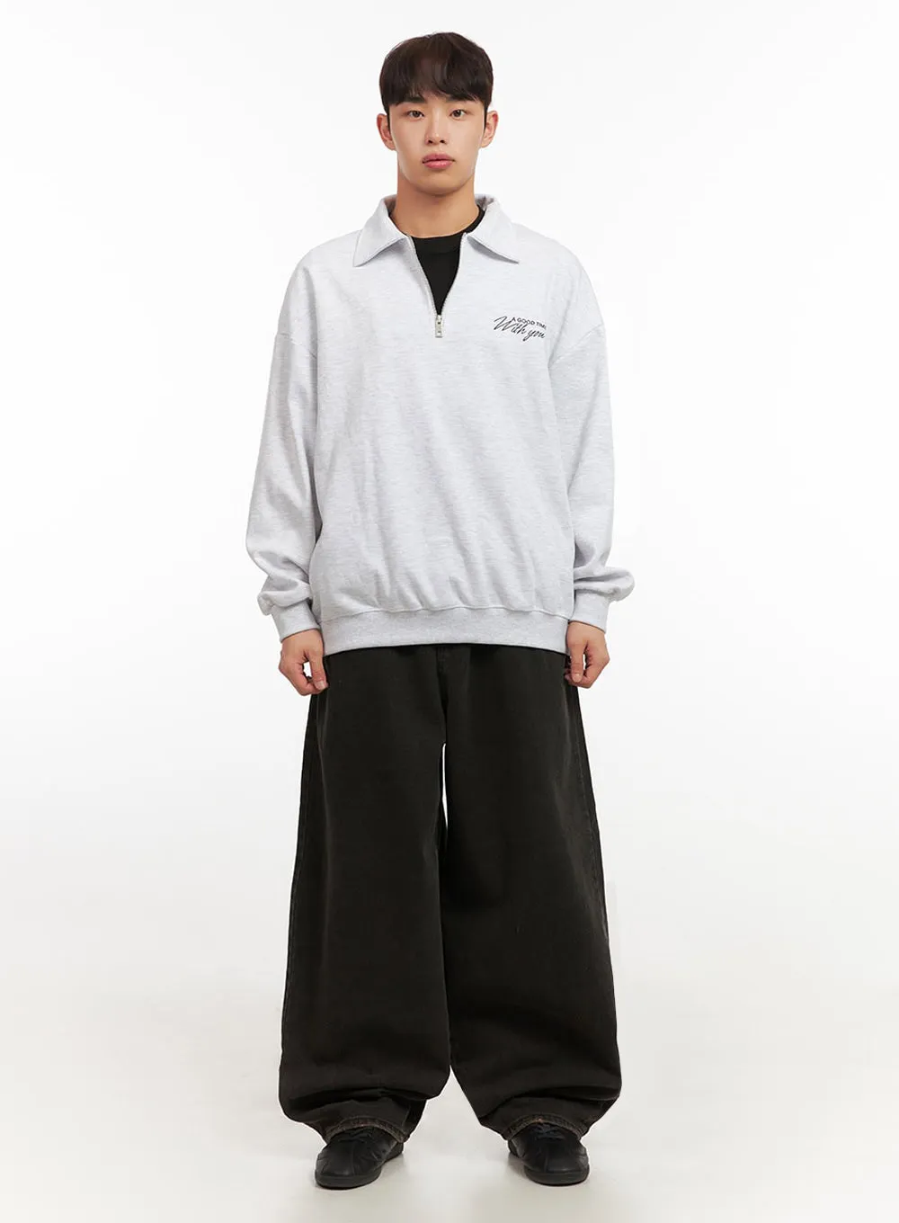 Men's Oversized Baggy Jeans (Black) IF521