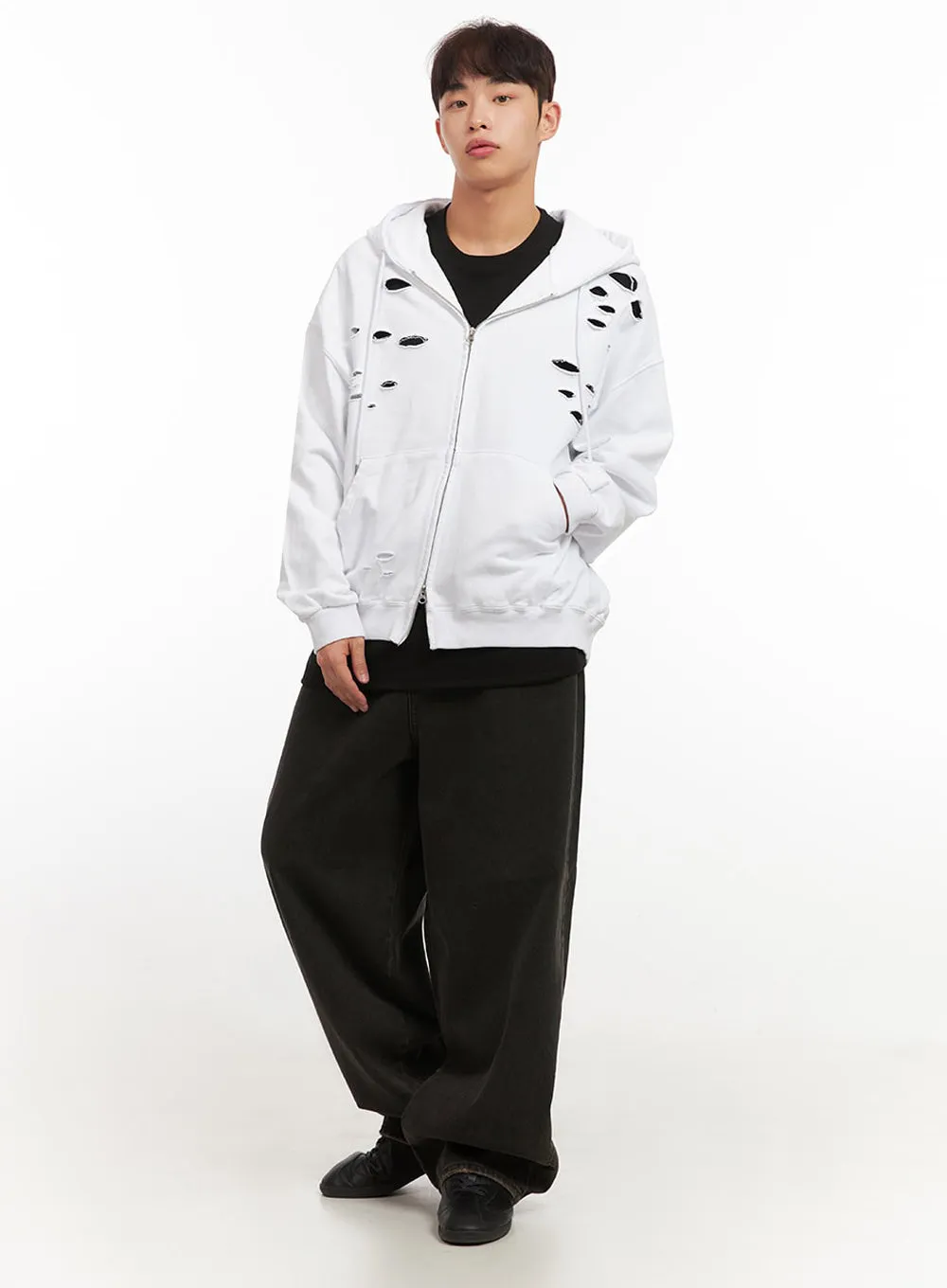 Men's Oversized Baggy Jeans (Black) IF521