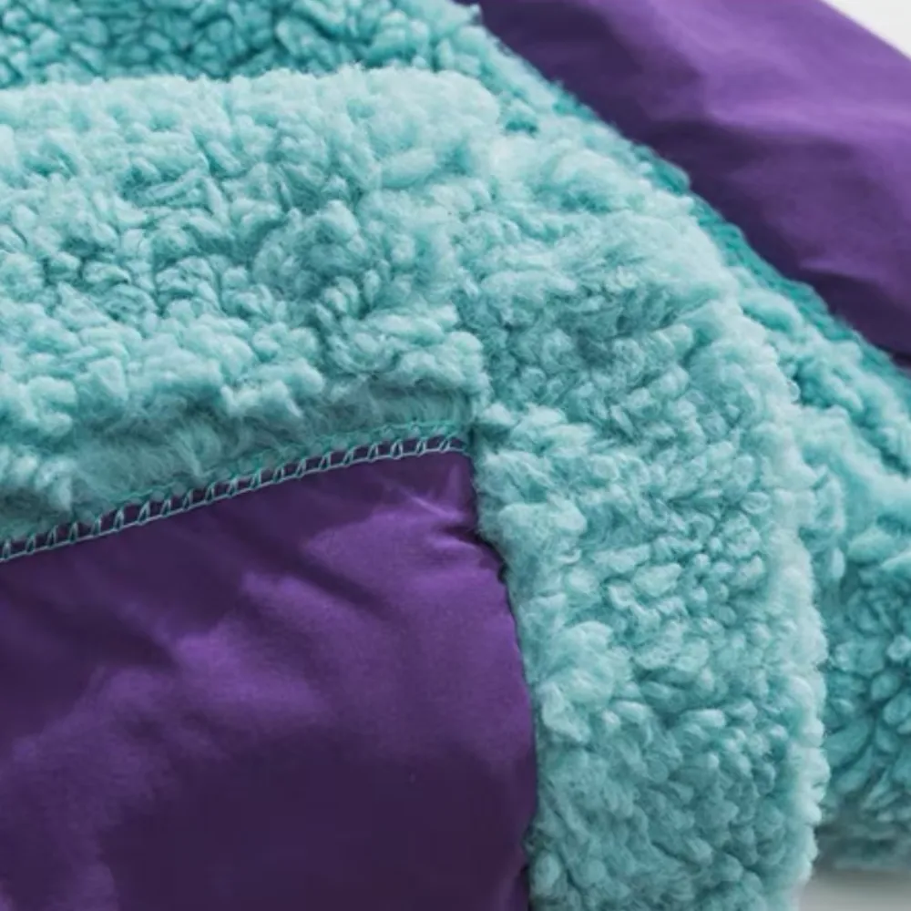 Mountains Patchwork Sherpa Coat
