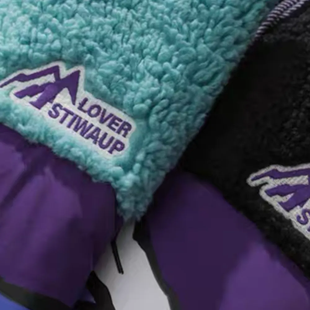 Mountains Patchwork Sherpa Coat