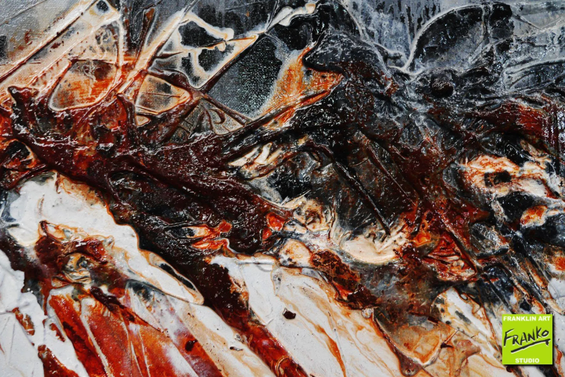 Oxide Rush 190cm x 100cm Grey Brown Textured Abstract Painting (SOLD)