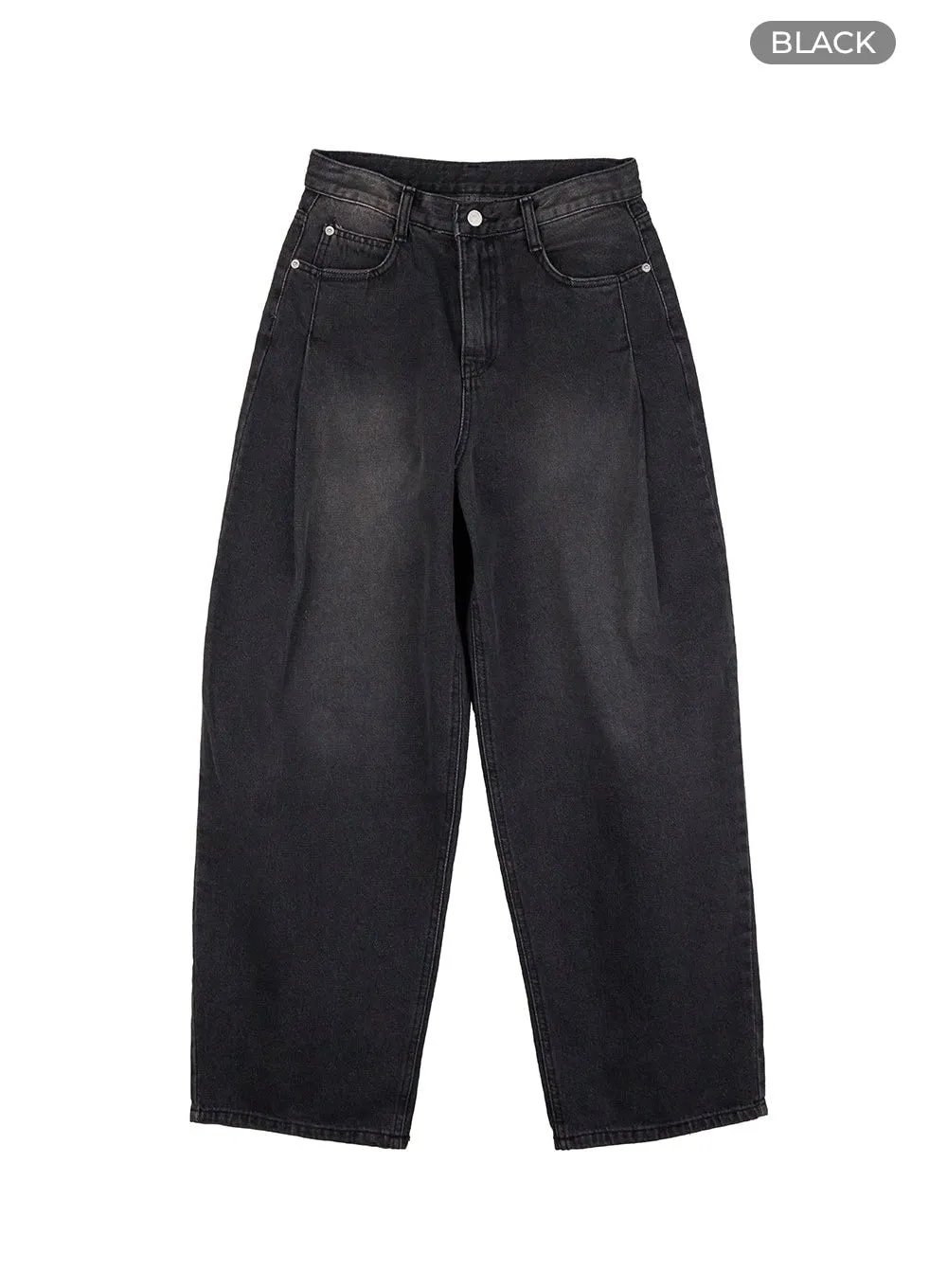 Phoebe Oversized Side-Tuck Jeans IO430
