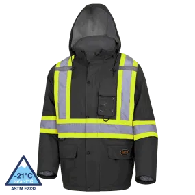 Pioneer 5031BK Black Waterproof Quilted Safety Parka