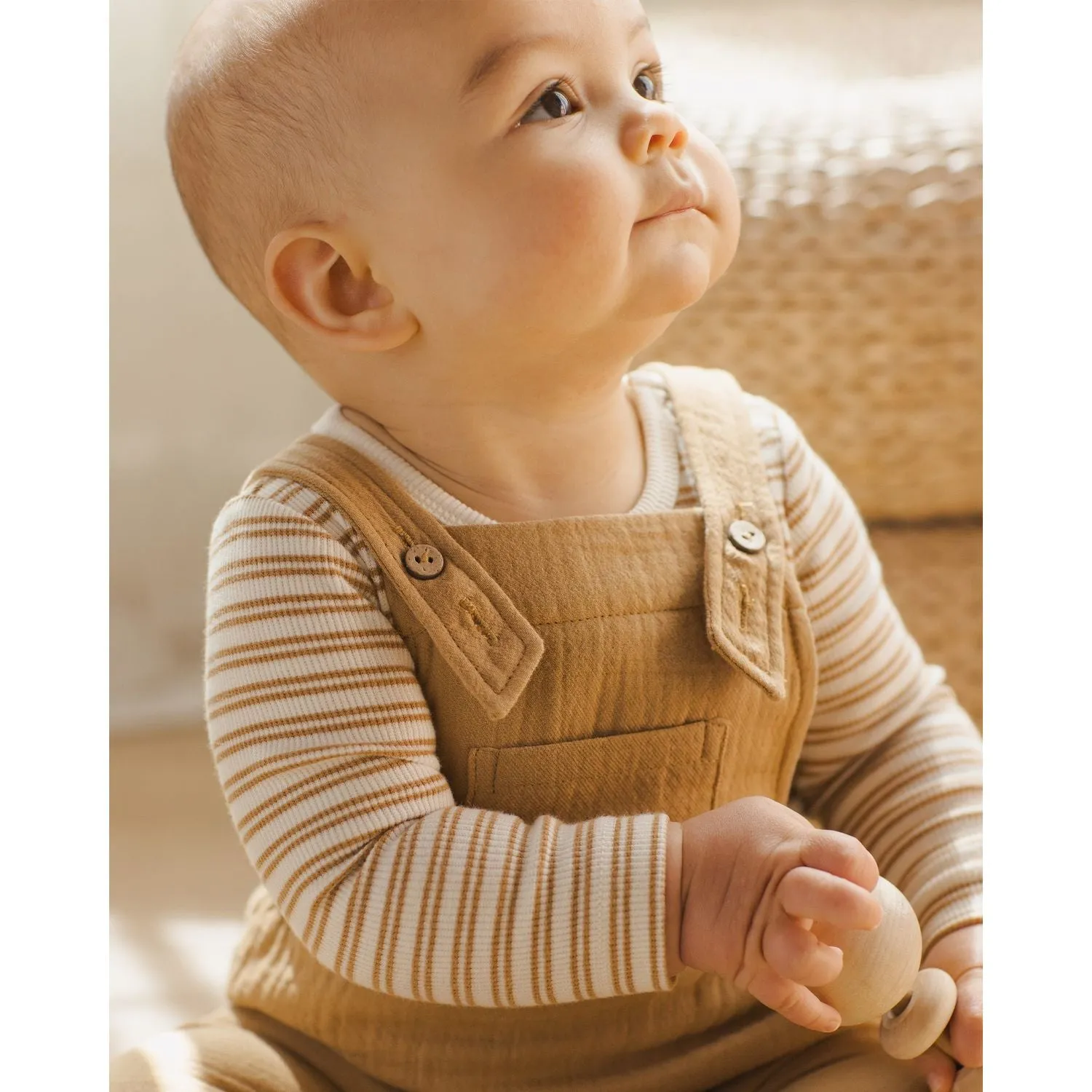 Quincy Mae Baby Overall - Golden