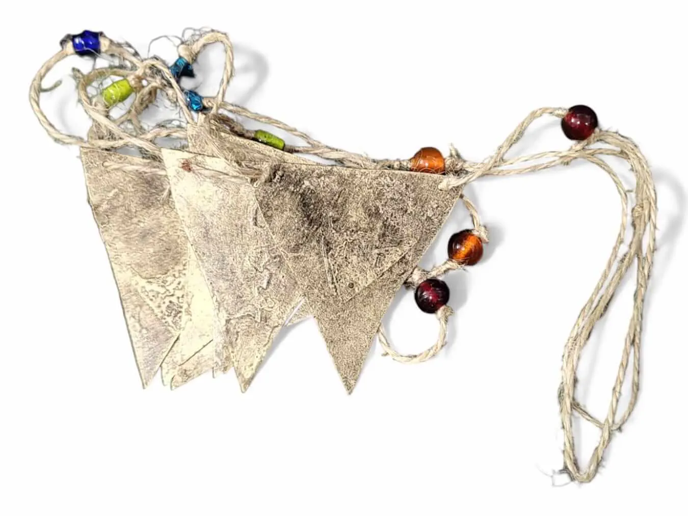 Recycled Iron Metal Triangle Bunting Garland Party Decoration , Garden , Indoor , Outdoor Bohemian Theme Décor