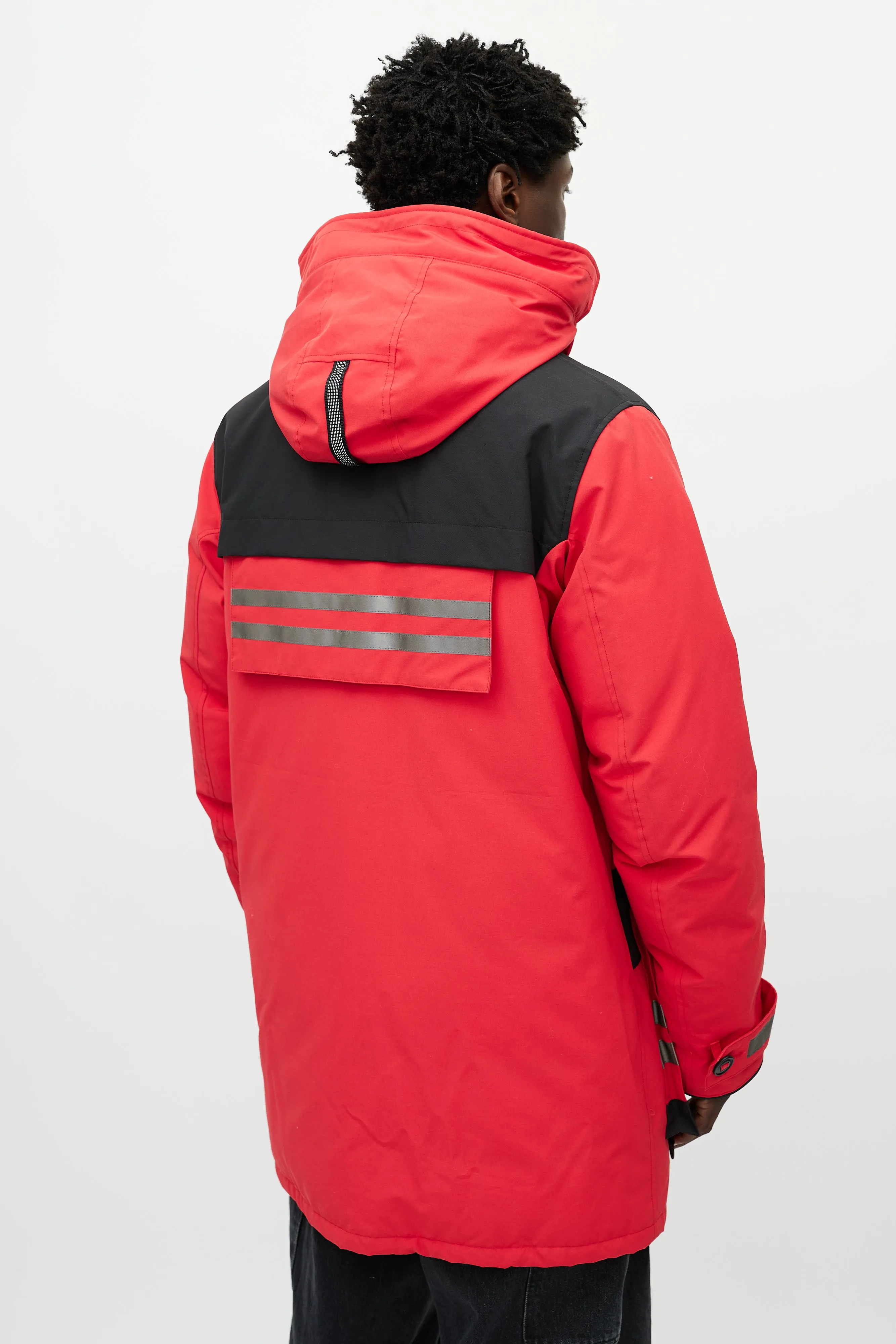 Red & Black Erickson Down Reflective Parka