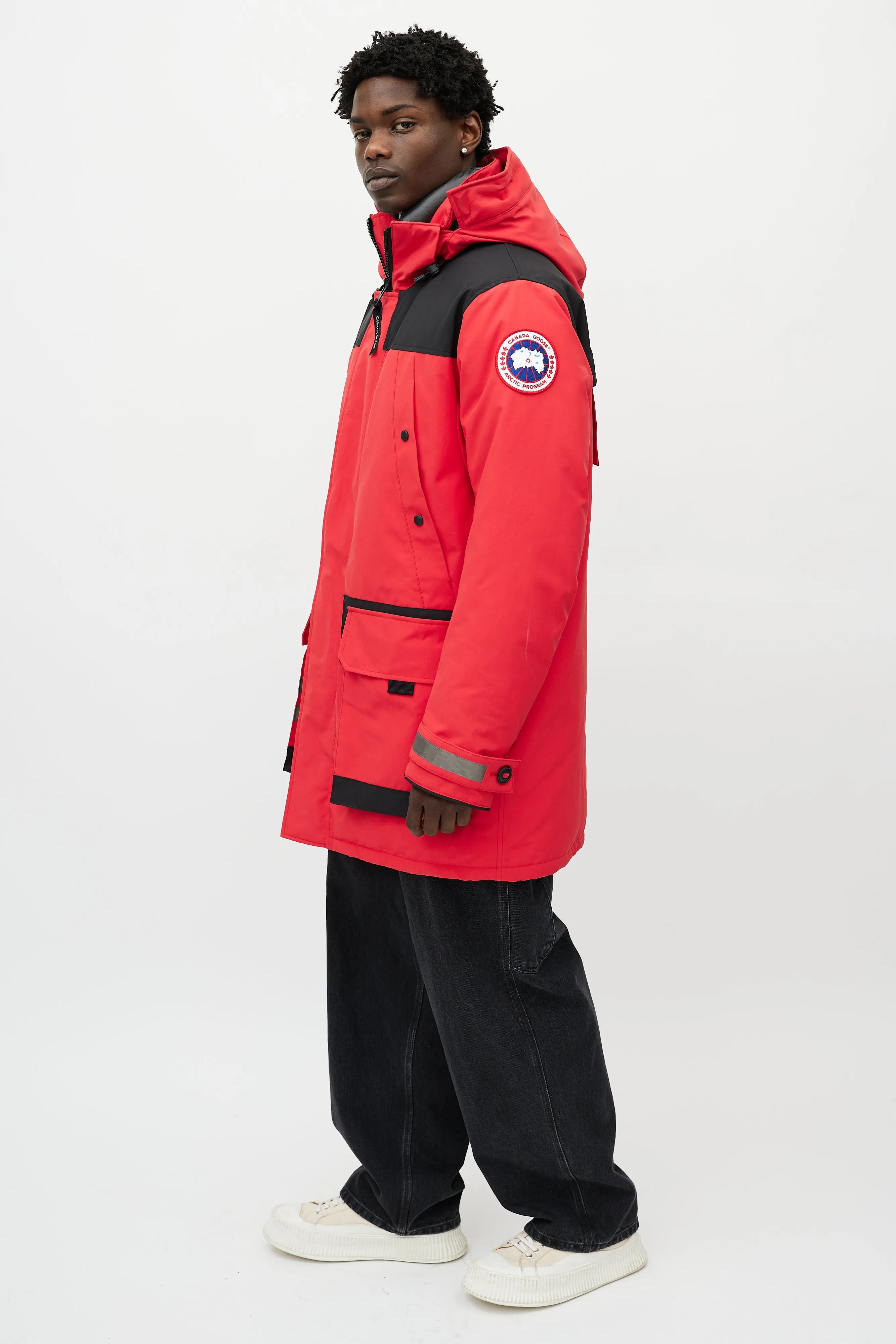 Red & Black Erickson Down Reflective Parka