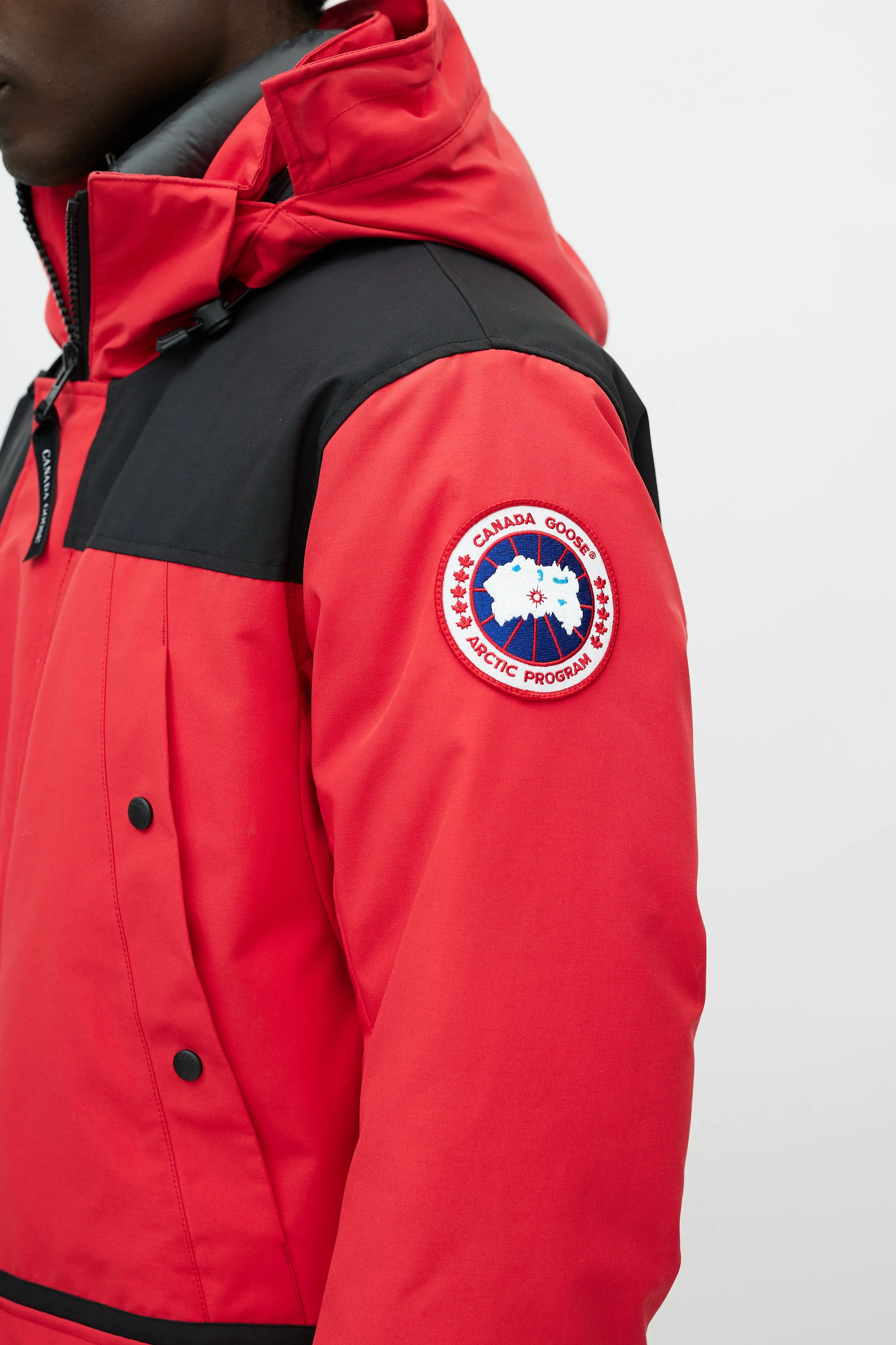 Red & Black Erickson Down Reflective Parka