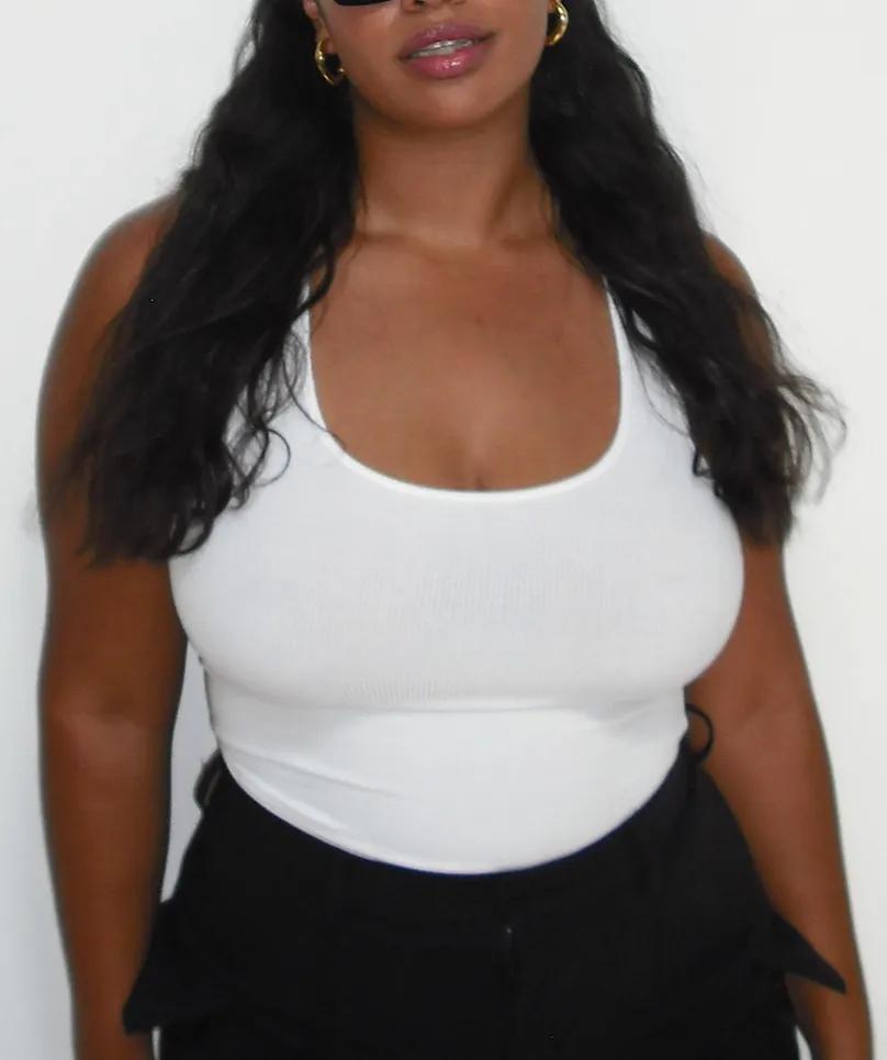 RIB TANK - WHITE