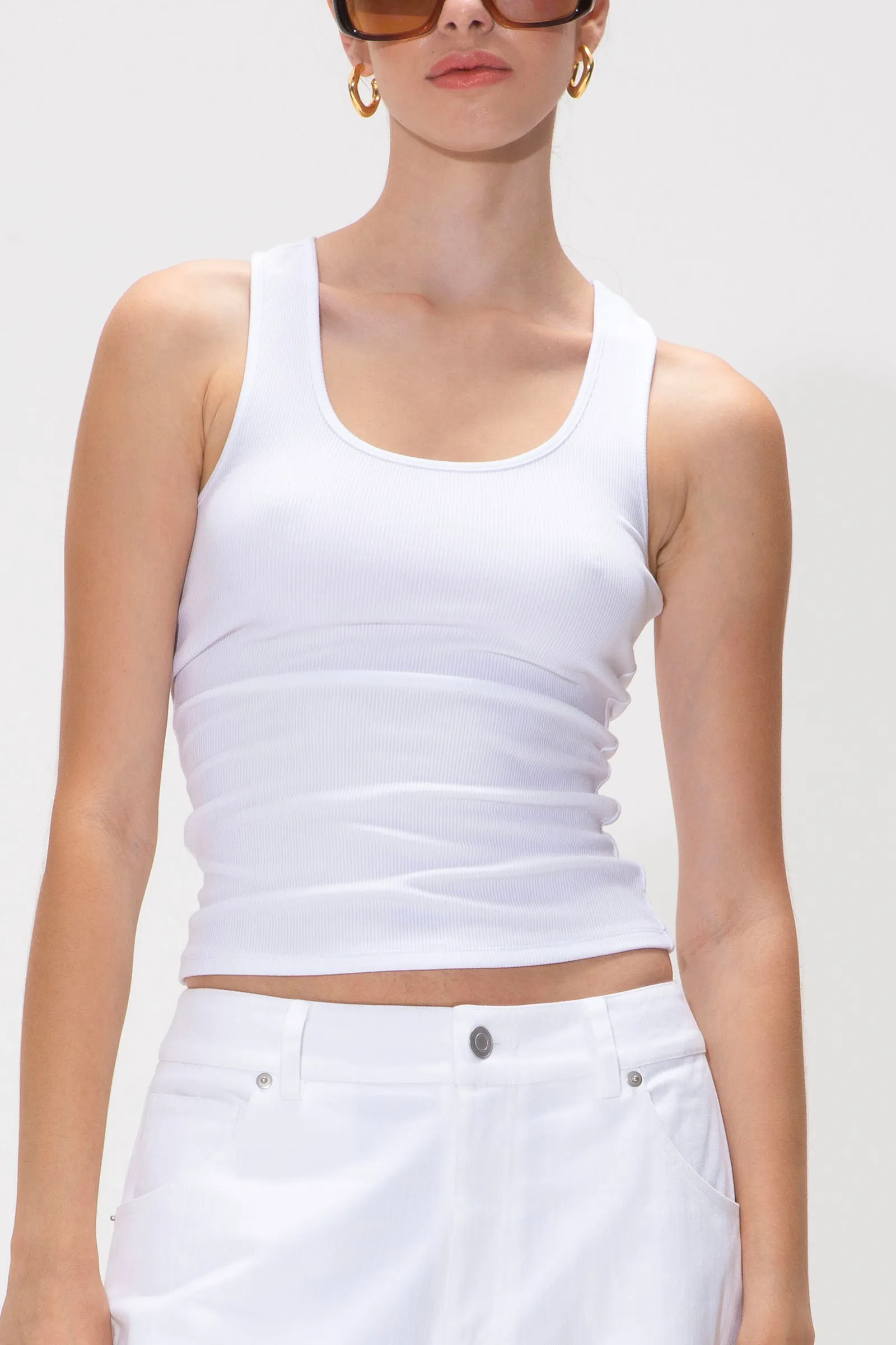 RIB TANK - WHITE