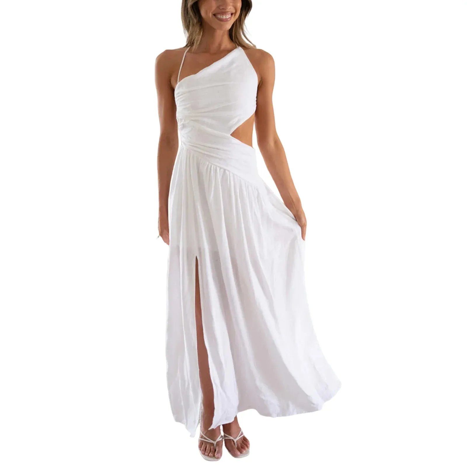 Ribbed Knit Tank Spaghetti Strap Basic Slip Short Casual Women Dress
