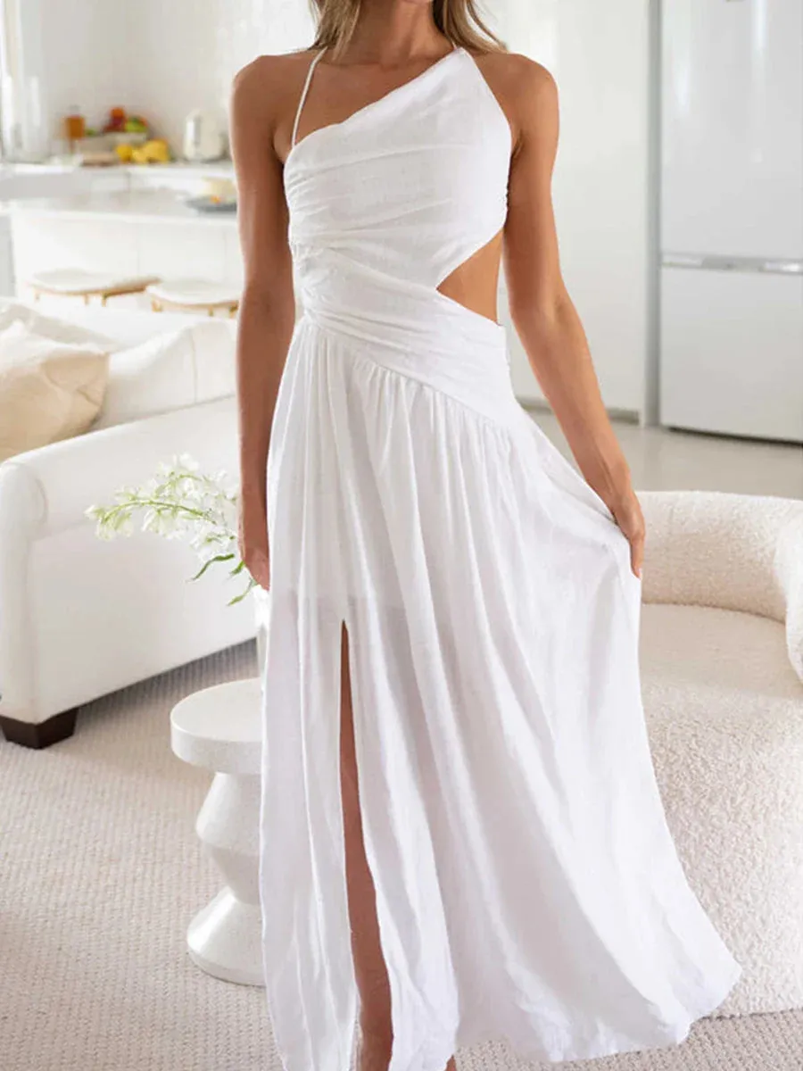 Ribbed Knit Tank Spaghetti Strap Basic Slip Short Casual Women Dress