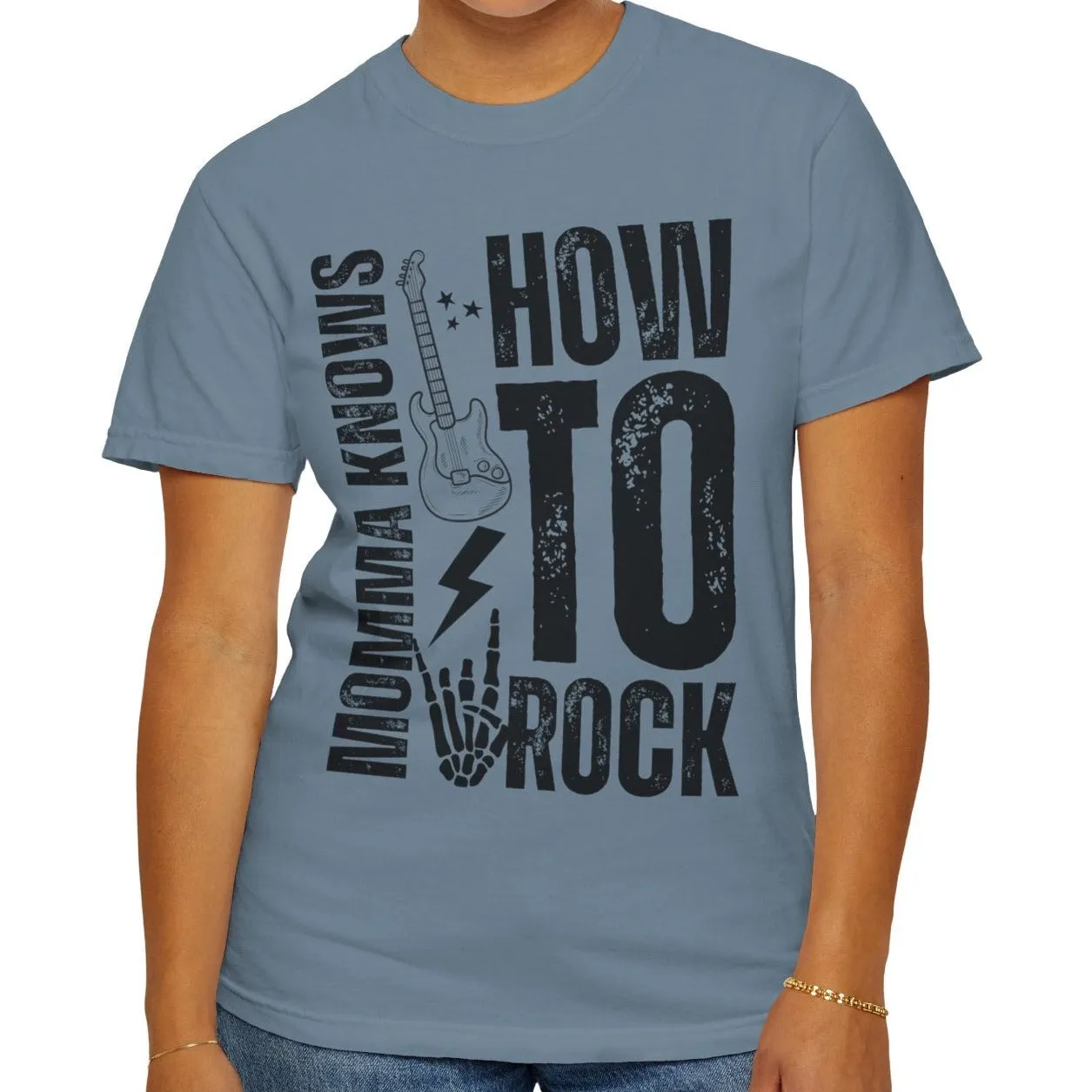 Rockstar Momma Women's Comfort Colors T-Shirt for Mothers