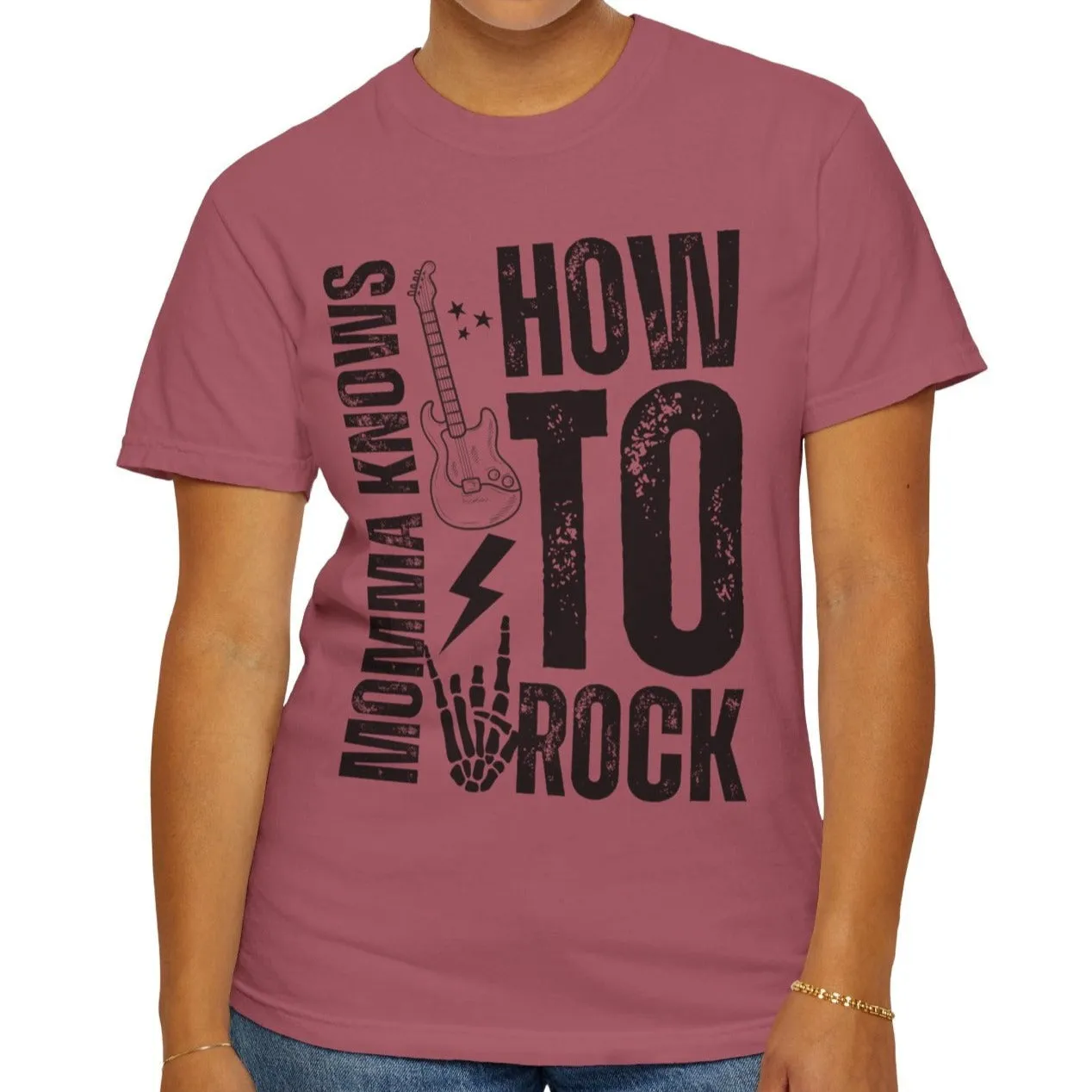 Rockstar Momma Women's Comfort Colors T-Shirt for Mothers