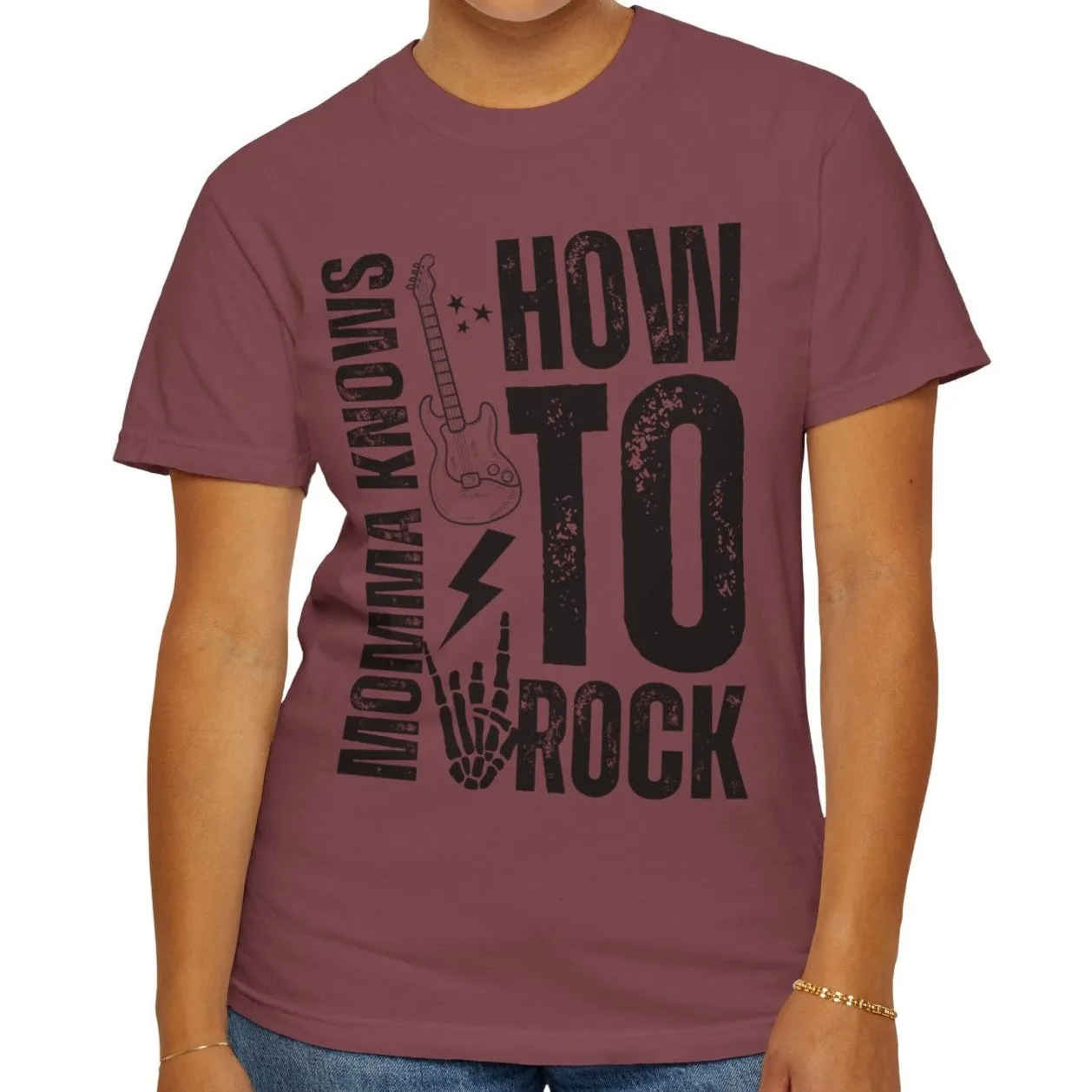 Rockstar Momma Women's Comfort Colors T-Shirt for Mothers