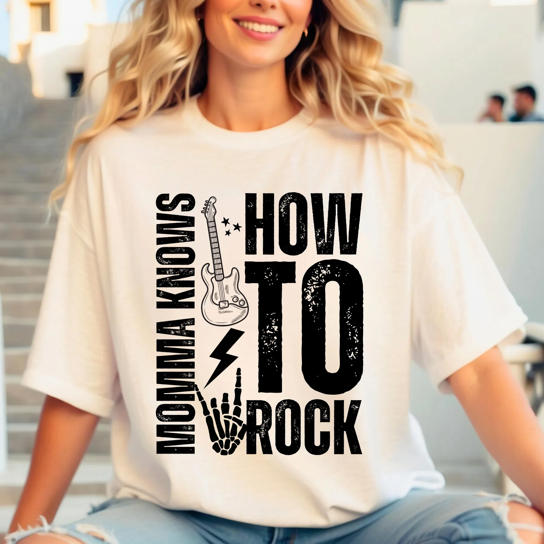 Rockstar Momma Women's Comfort Colors T-Shirt for Mothers